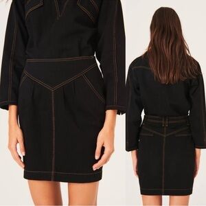 NWT Ba&sh June Lane Black Denim Skirt - Size 0/XS
